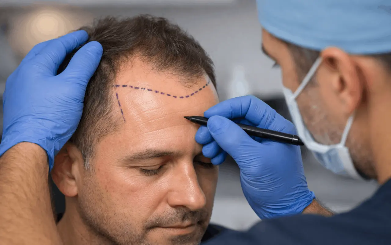 Doctor performing Hair Transplant in Houston TX