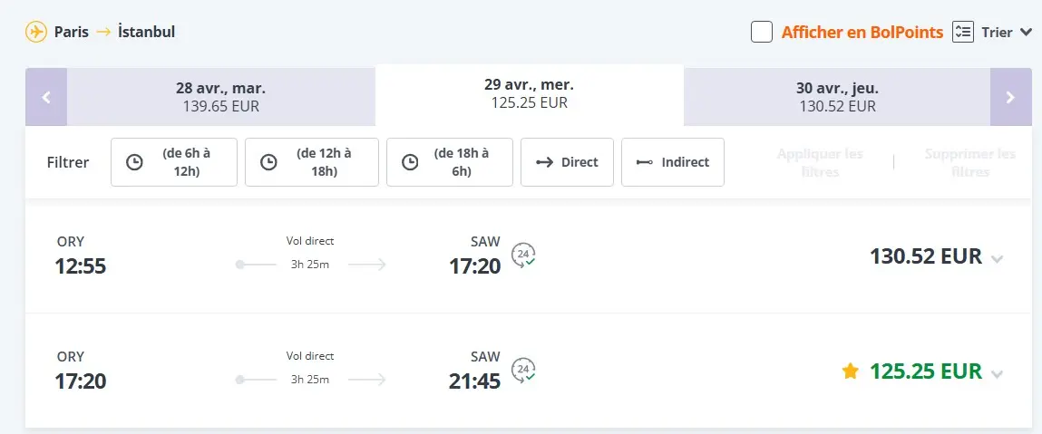 Billet France Turquie