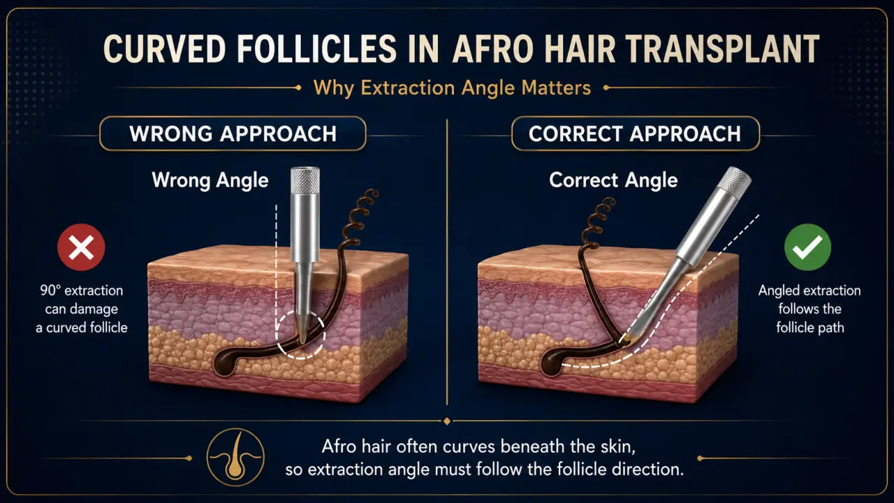 Afro hair transplant punch size