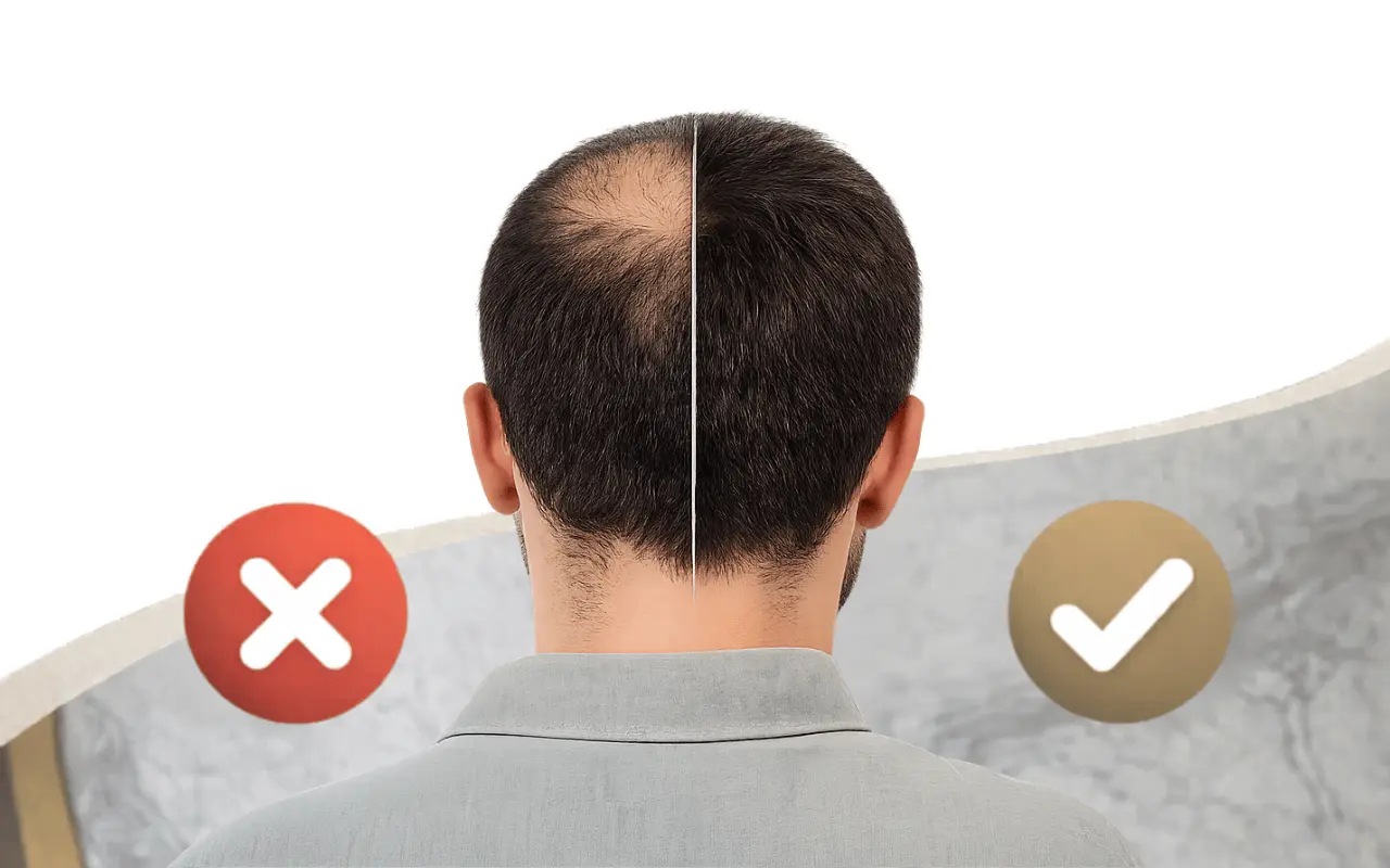 a comaprsion of before and after hair transplant what to do and what not to do