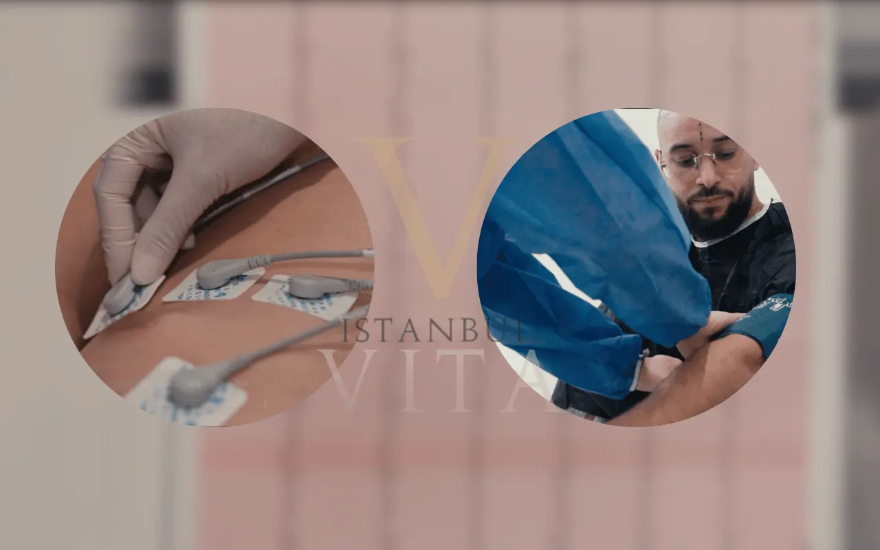 dr doing tests before hair transplant procedure 
