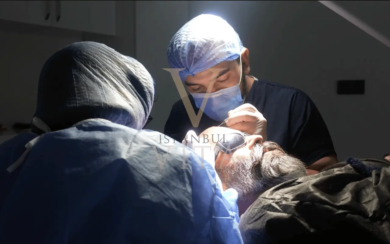 doctors are performing hair transplant 