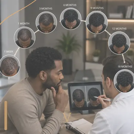 Afro Hair Transplant Results Timeline: 1 to 18 Months