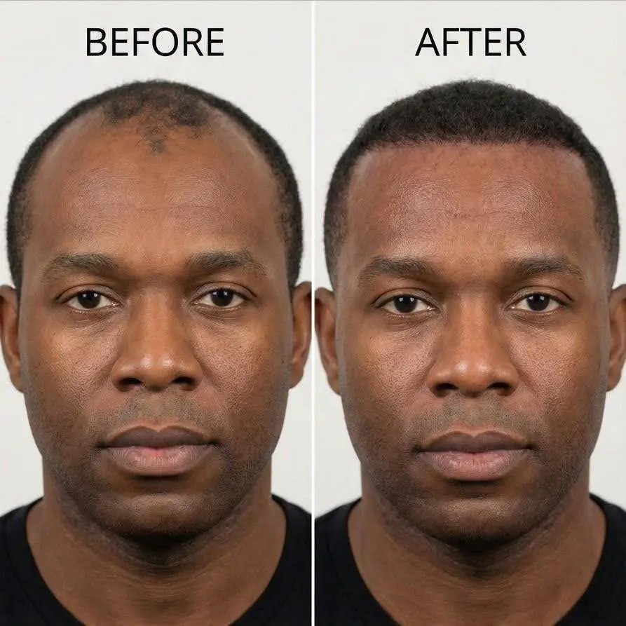 Istanbul Vita Clinic Afro hair transplant Before and After