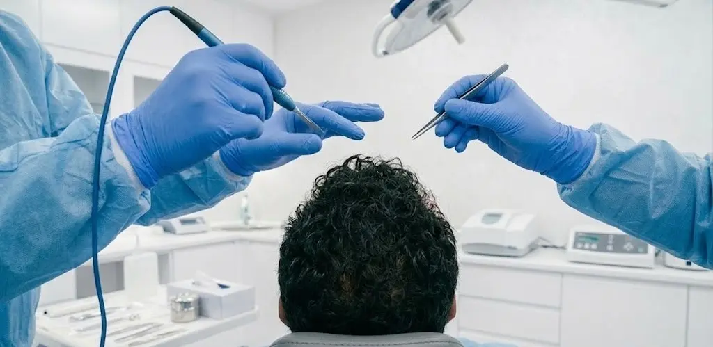 hiv hair transplant operation room